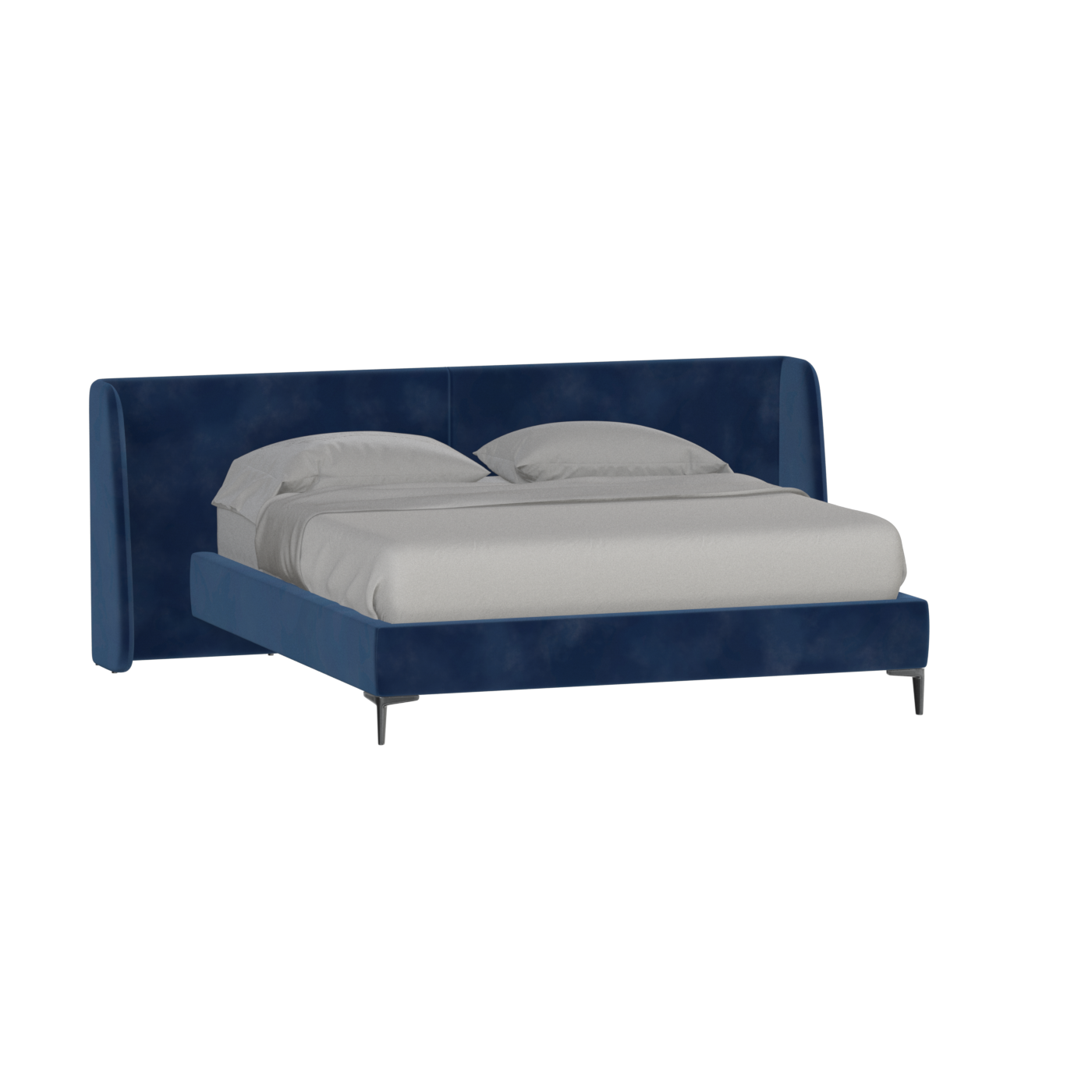 Abbey Upholstered Bed with Structured Headboard and Refined Lines