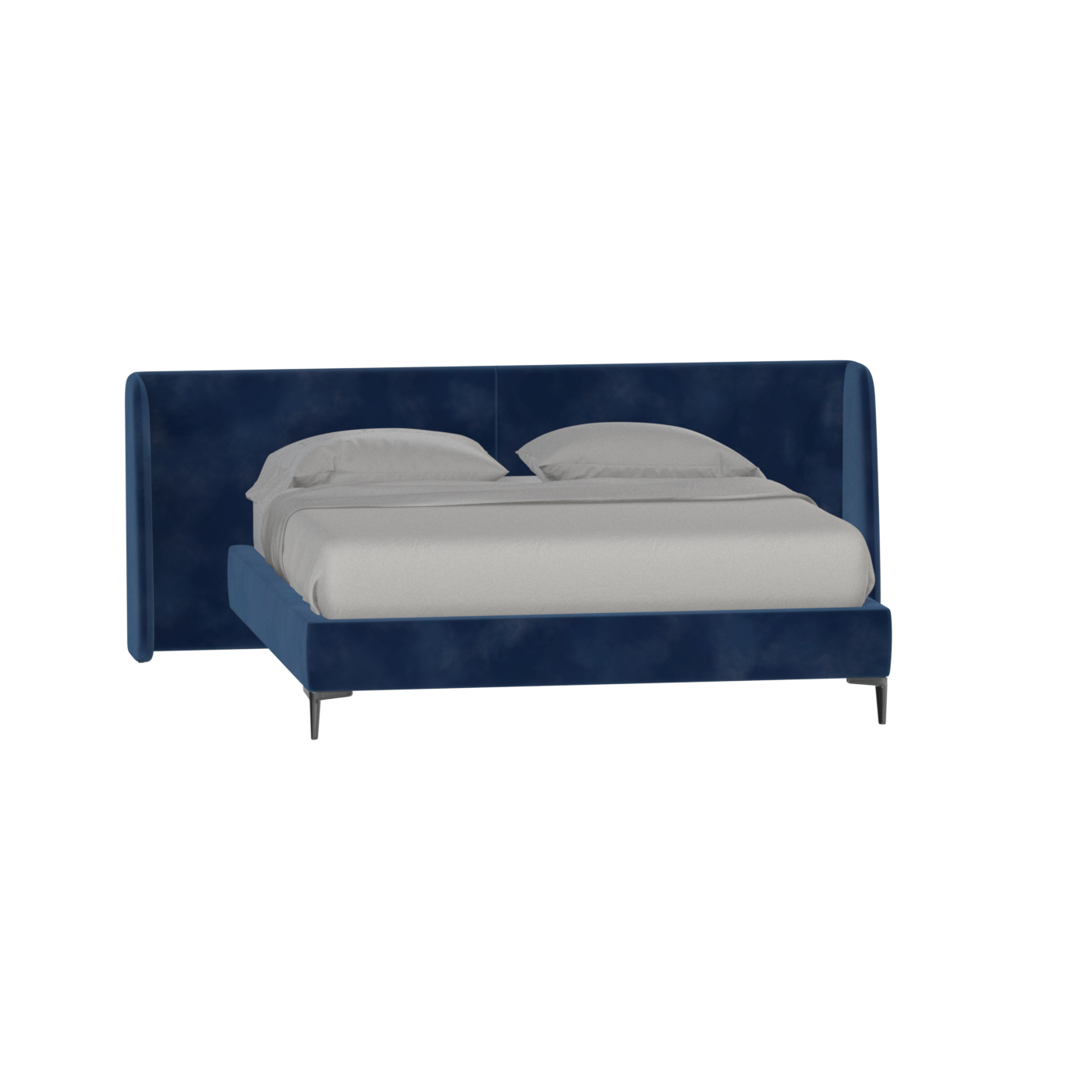Abbey Upholstered Bed with Structured Headboard and Refined Lines