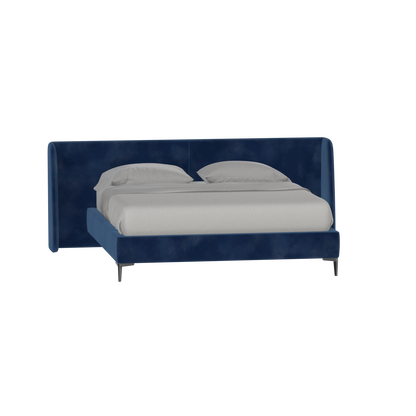 Abbey Upholstered Bed with Structured Headboard and Refined Lines
