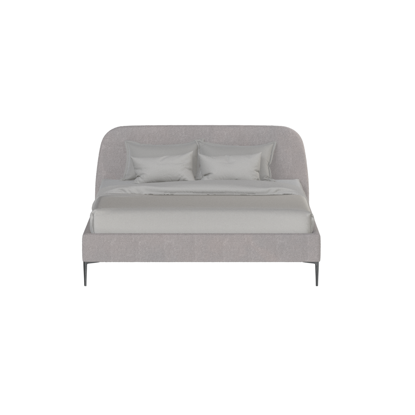 Anna Upholstered Bed with Vertical Headboard Detailing