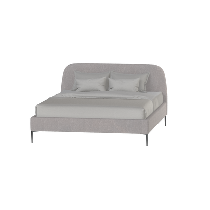 Anna Upholstered Bed with Vertical Headboard Detailing