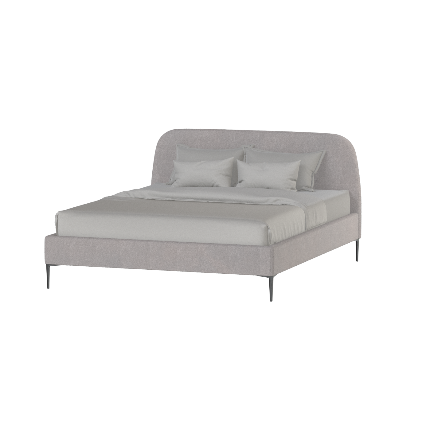 Anna Upholstered Bed with Vertical Headboard Detailing
