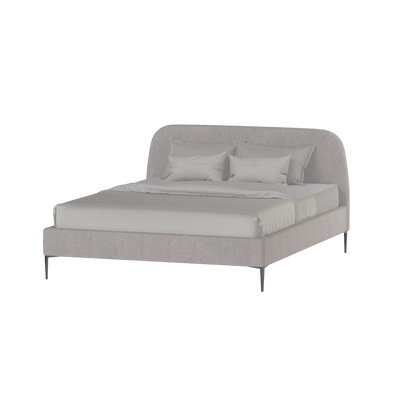 Anna Upholstered Bed with Vertical Headboard Detailing