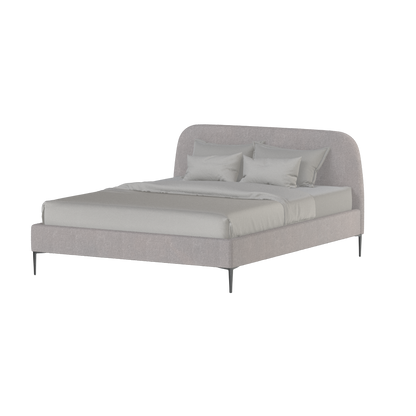 Anna Upholstered Bed with Vertical Headboard Detailing
