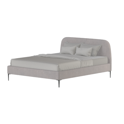Anna Upholstered Bed with Vertical Headboard Detailing