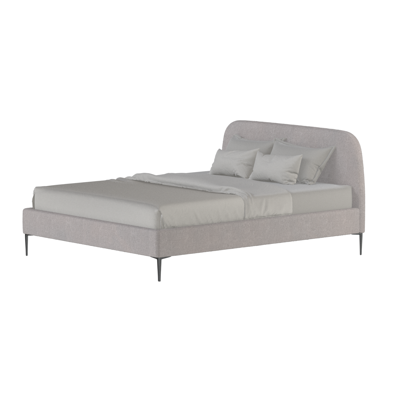 Anna Upholstered Bed with Vertical Headboard Detailing