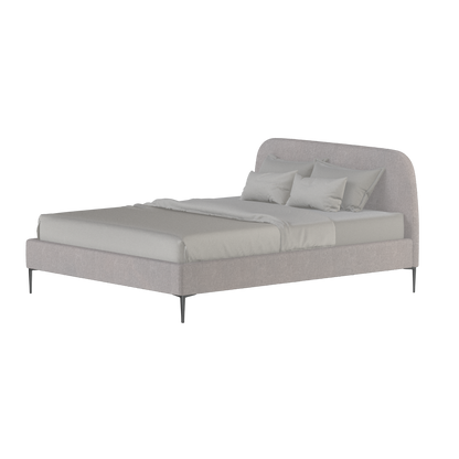 Anna Upholstered Bed with Vertical Headboard Detailing