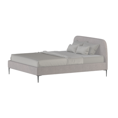 Anna Upholstered Bed with Vertical Headboard Detailing