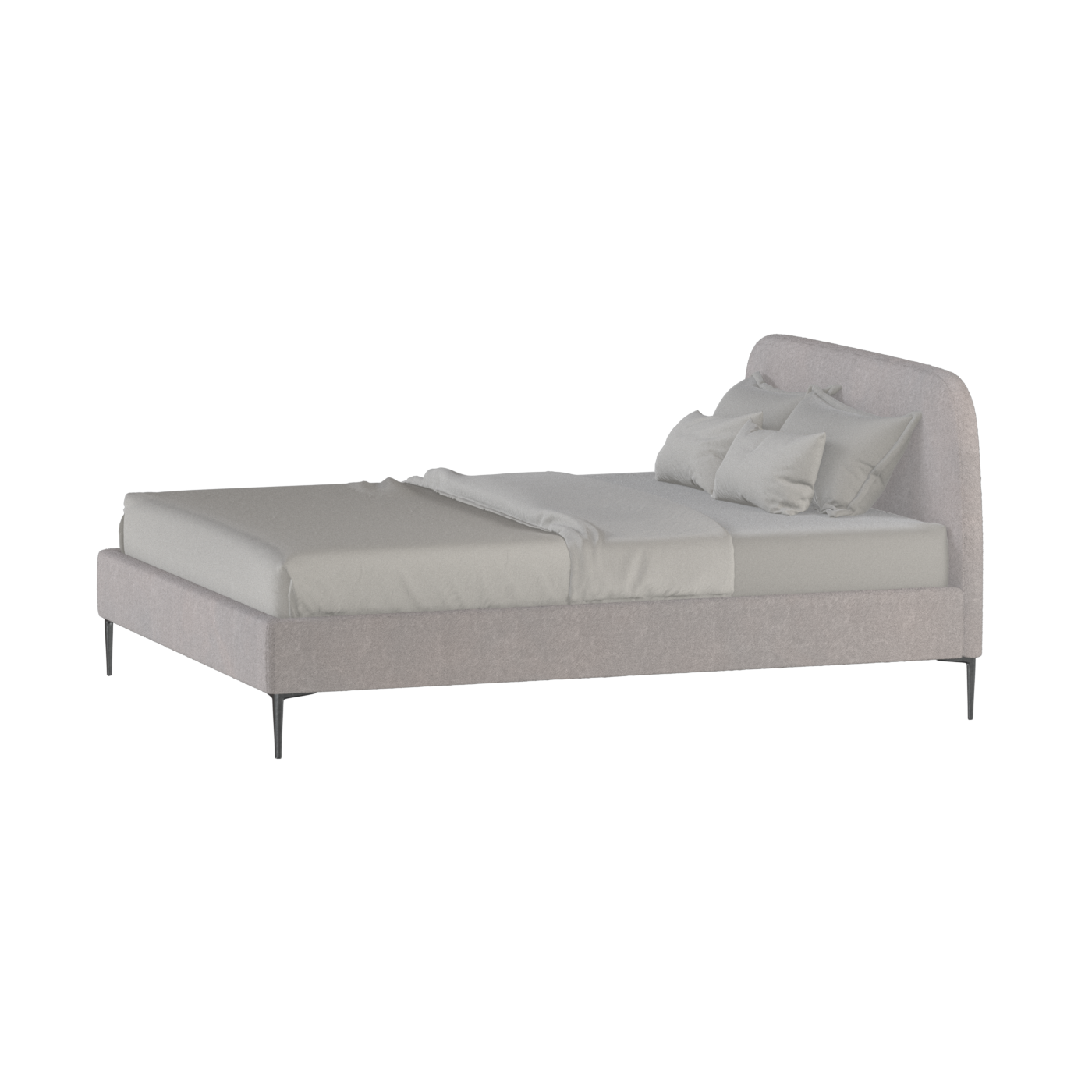 Anna Upholstered Bed with Vertical Headboard Detailing