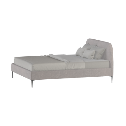 Anna Upholstered Bed with Vertical Headboard Detailing
