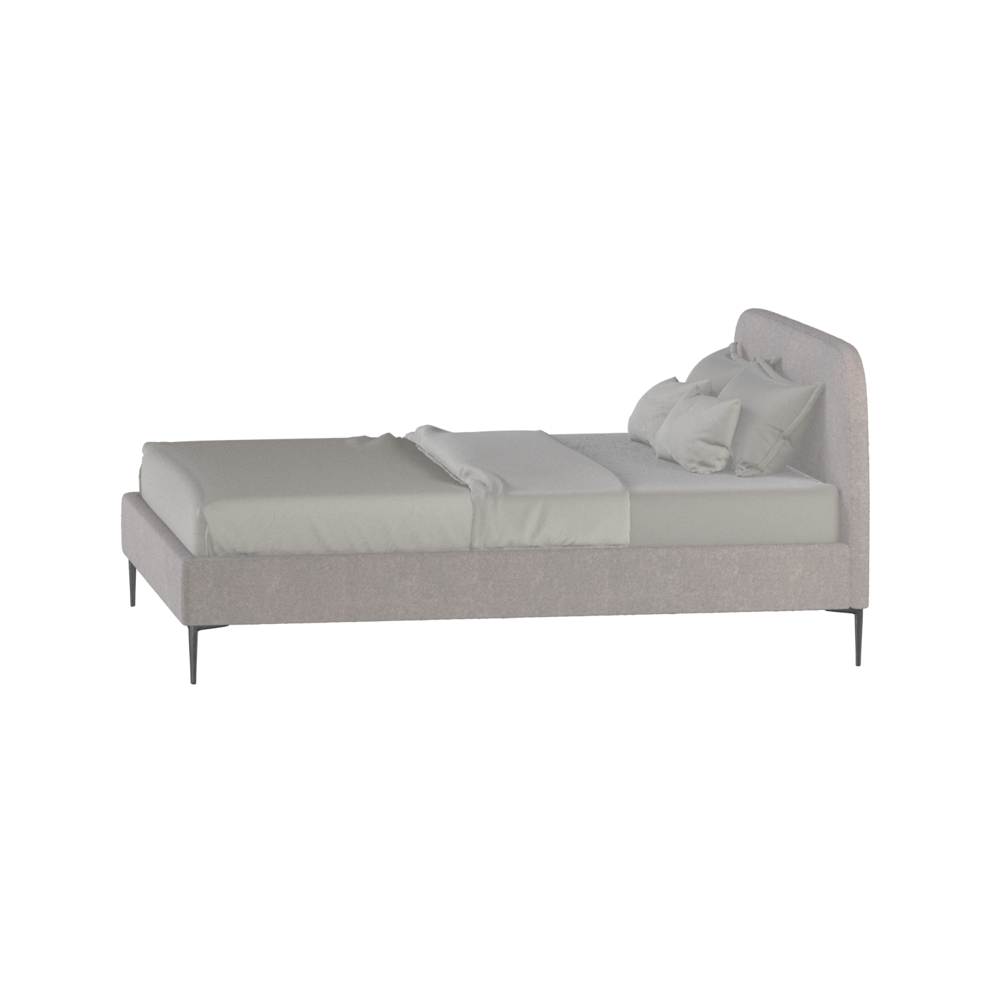 Anna Upholstered Bed with Vertical Headboard Detailing