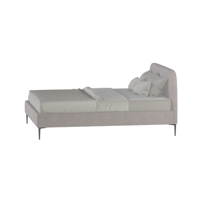 Anna Upholstered Bed with Vertical Headboard Detailing