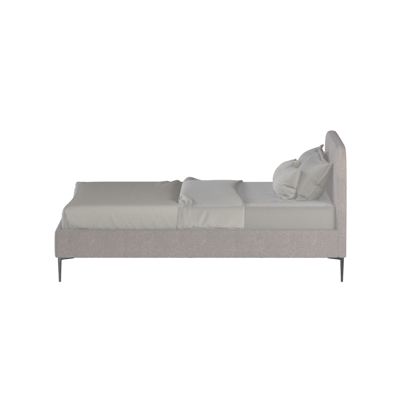 Anna Upholstered Bed with Vertical Headboard Detailing