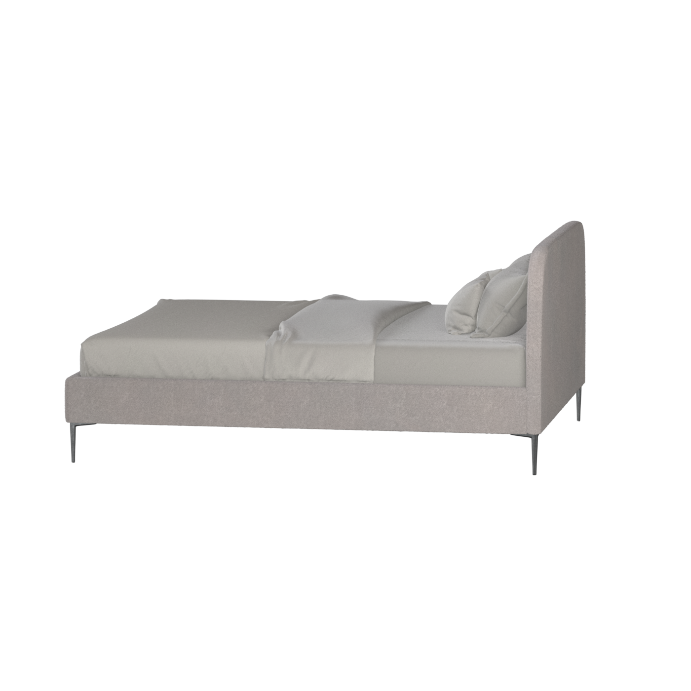 Anna Upholstered Bed with Vertical Headboard Detailing