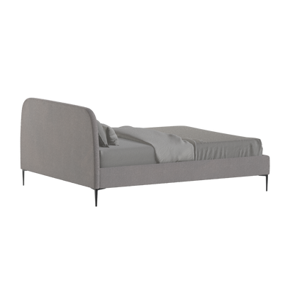 Anna Upholstered Bed with Vertical Headboard Detailing