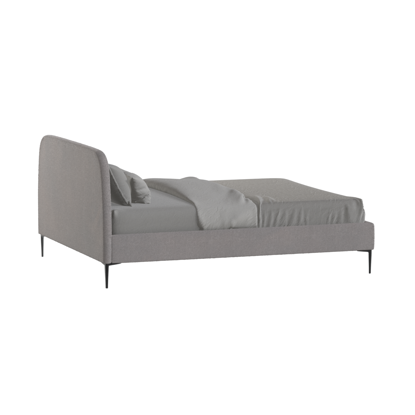 Anna Upholstered Bed with Vertical Headboard Detailing