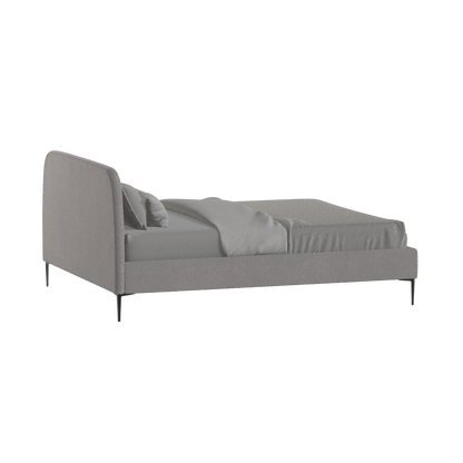 Anna Upholstered Bed with Vertical Headboard Detailing