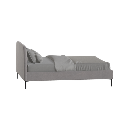 Anna Upholstered Bed with Vertical Headboard Detailing