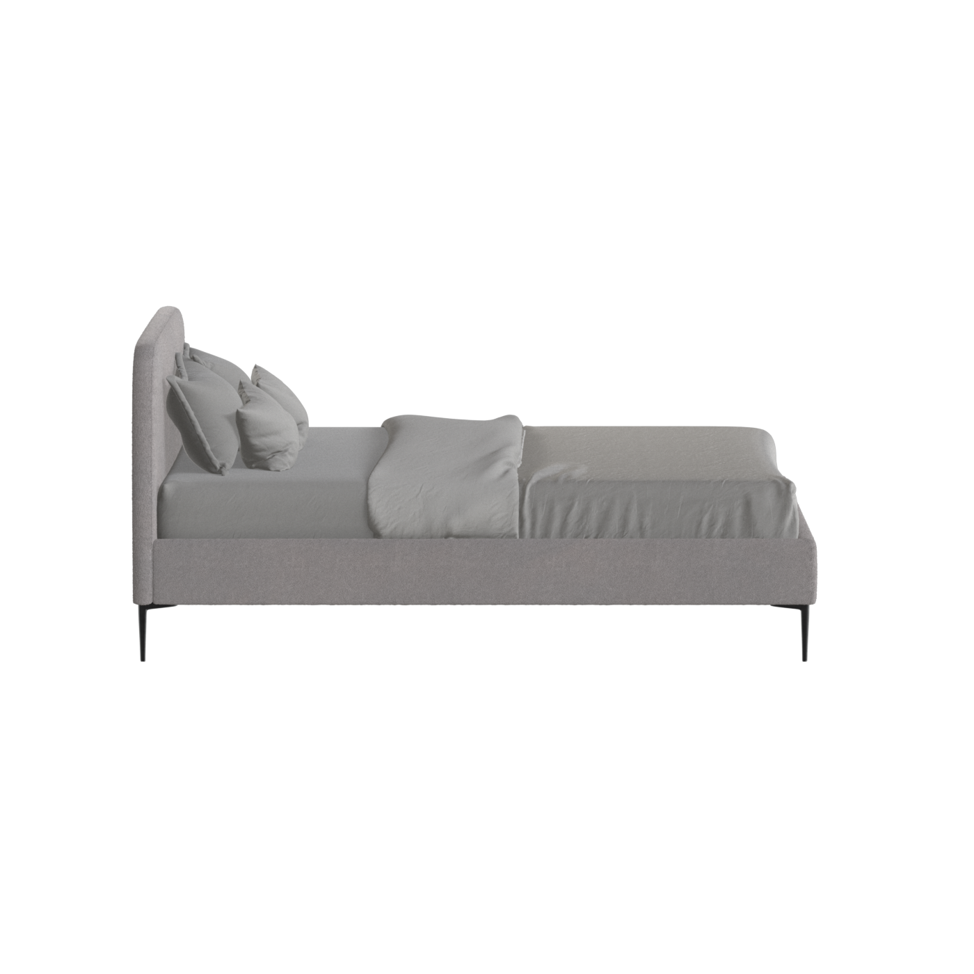 Anna Upholstered Bed with Vertical Headboard Detailing