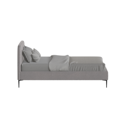 Anna Upholstered Bed with Vertical Headboard Detailing
