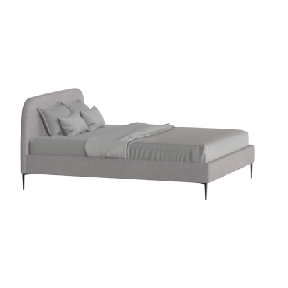 Anna Upholstered Bed with Vertical Headboard Detailing