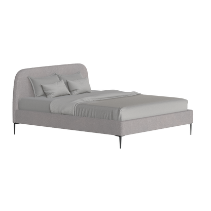Anna Upholstered Bed with Vertical Headboard Detailing