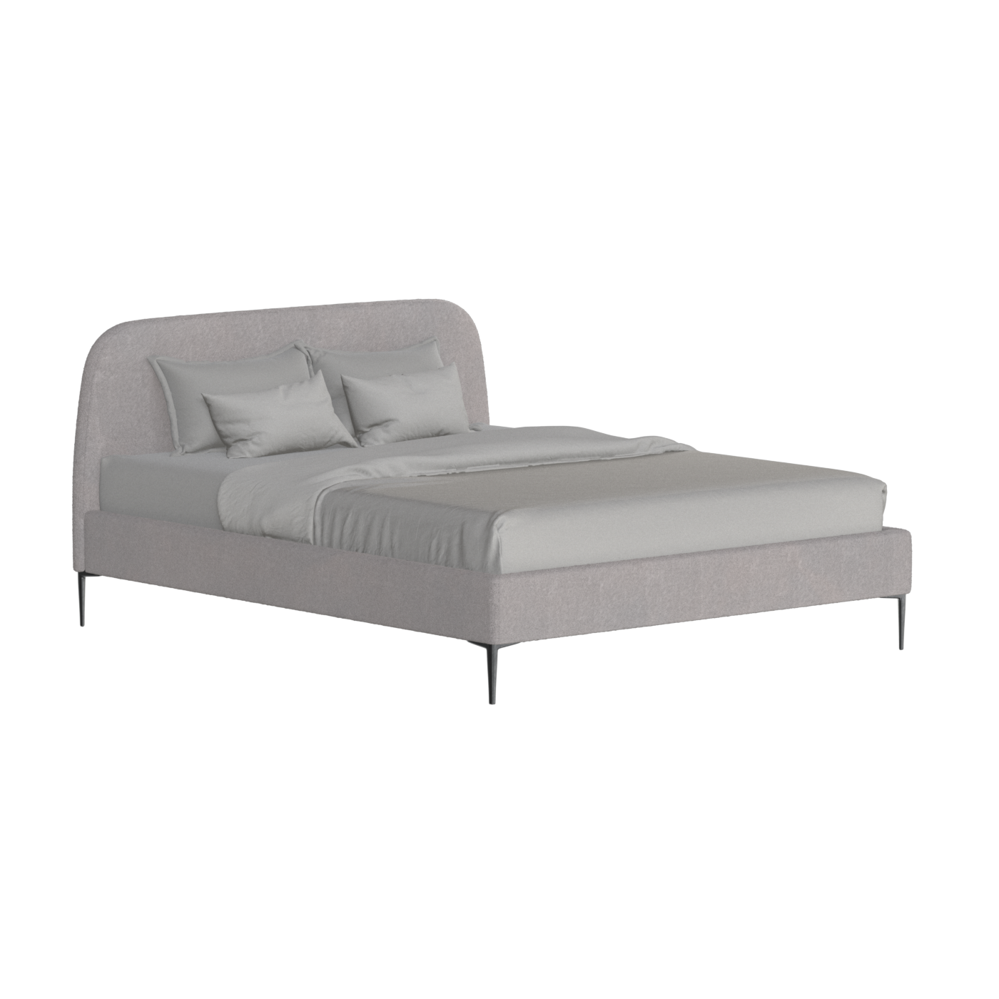 Anna Upholstered Bed with Vertical Headboard Detailing