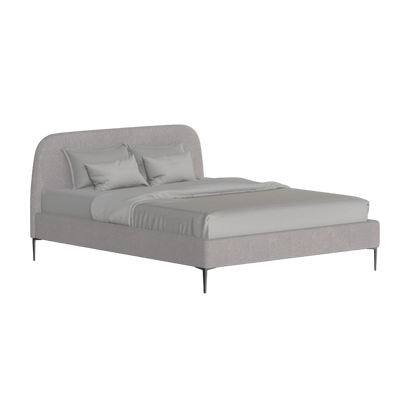 Anna Upholstered Bed with Vertical Headboard Detailing