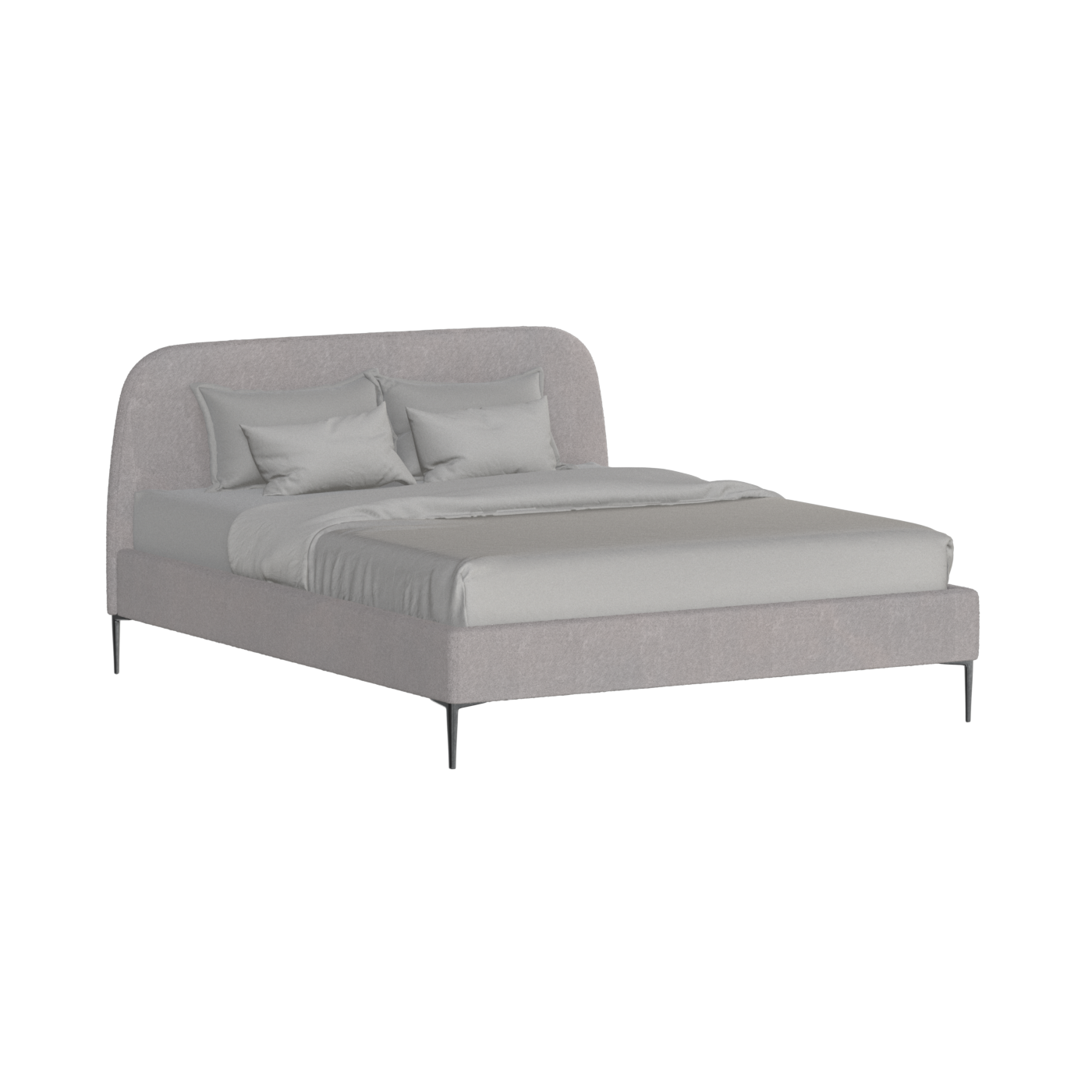 Anna Upholstered Bed with Vertical Headboard Detailing