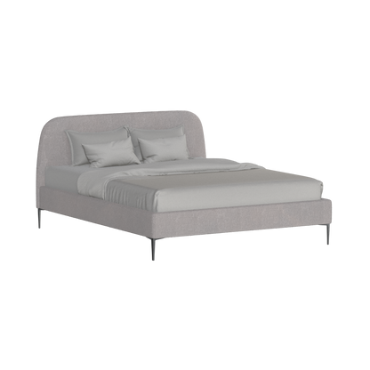 Anna Upholstered Bed with Vertical Headboard Detailing