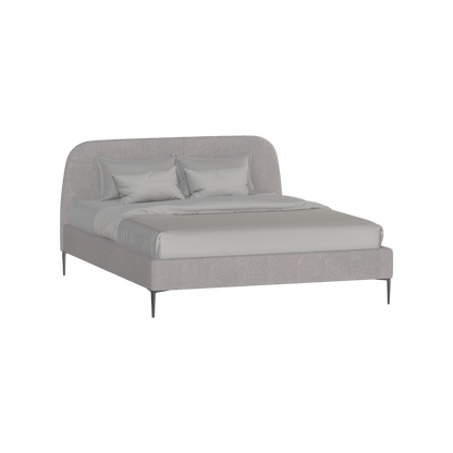 Anna Upholstered Bed with Vertical Headboard Detailing