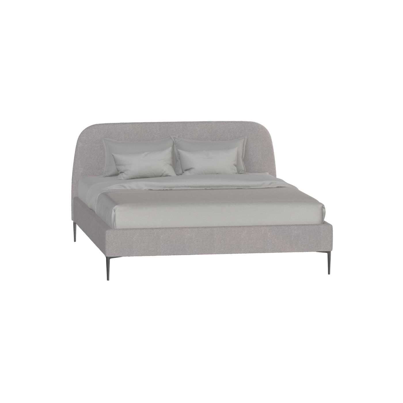 Anna Upholstered Bed with Vertical Headboard Detailing