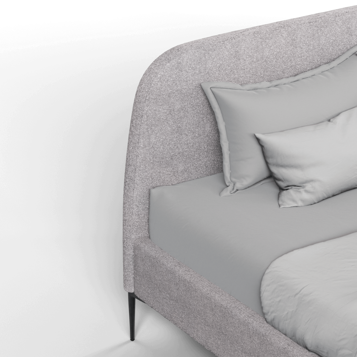 Anna Upholstered Bed with Vertical Headboard Detailing
