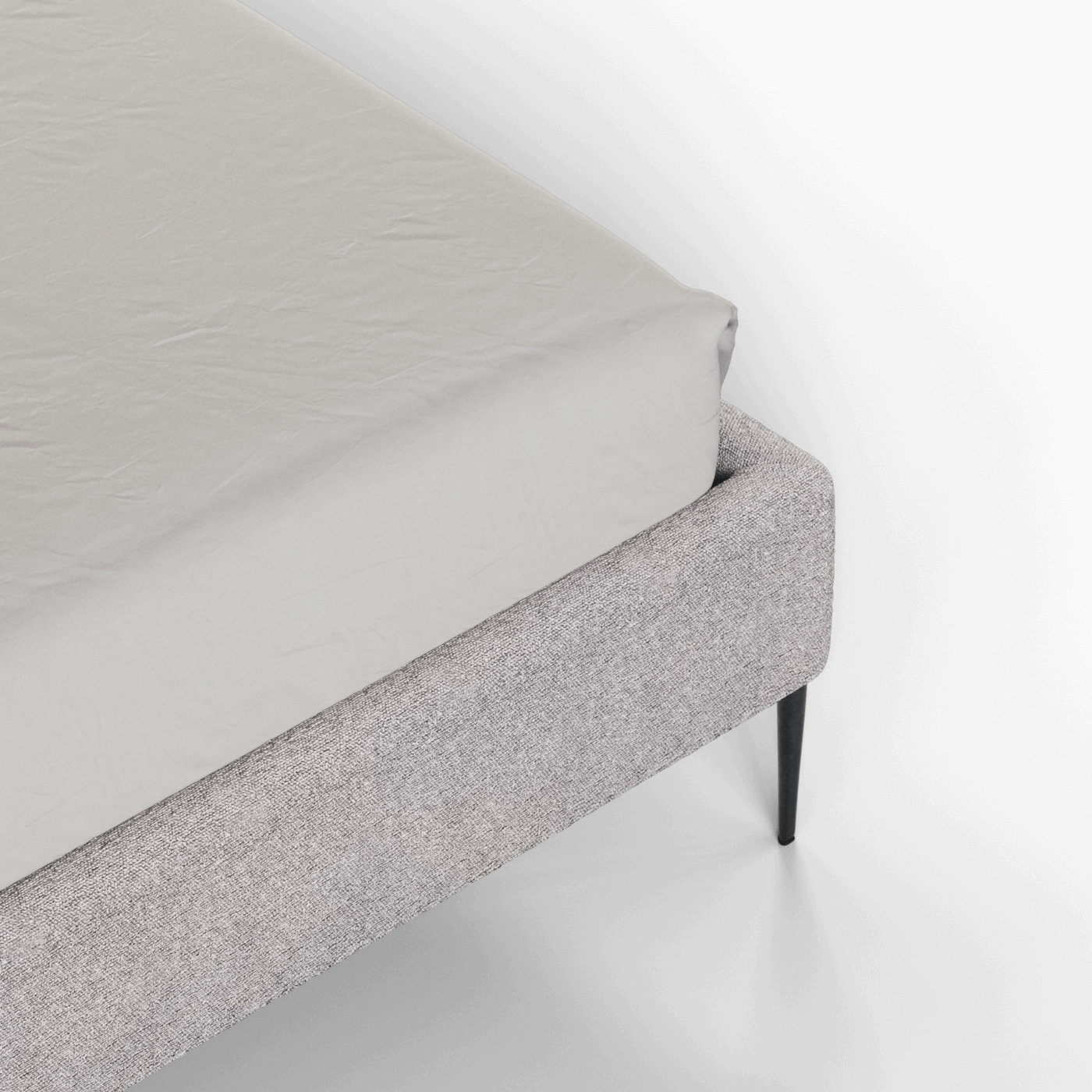 Anna Upholstered Bed with Vertical Headboard Detailing