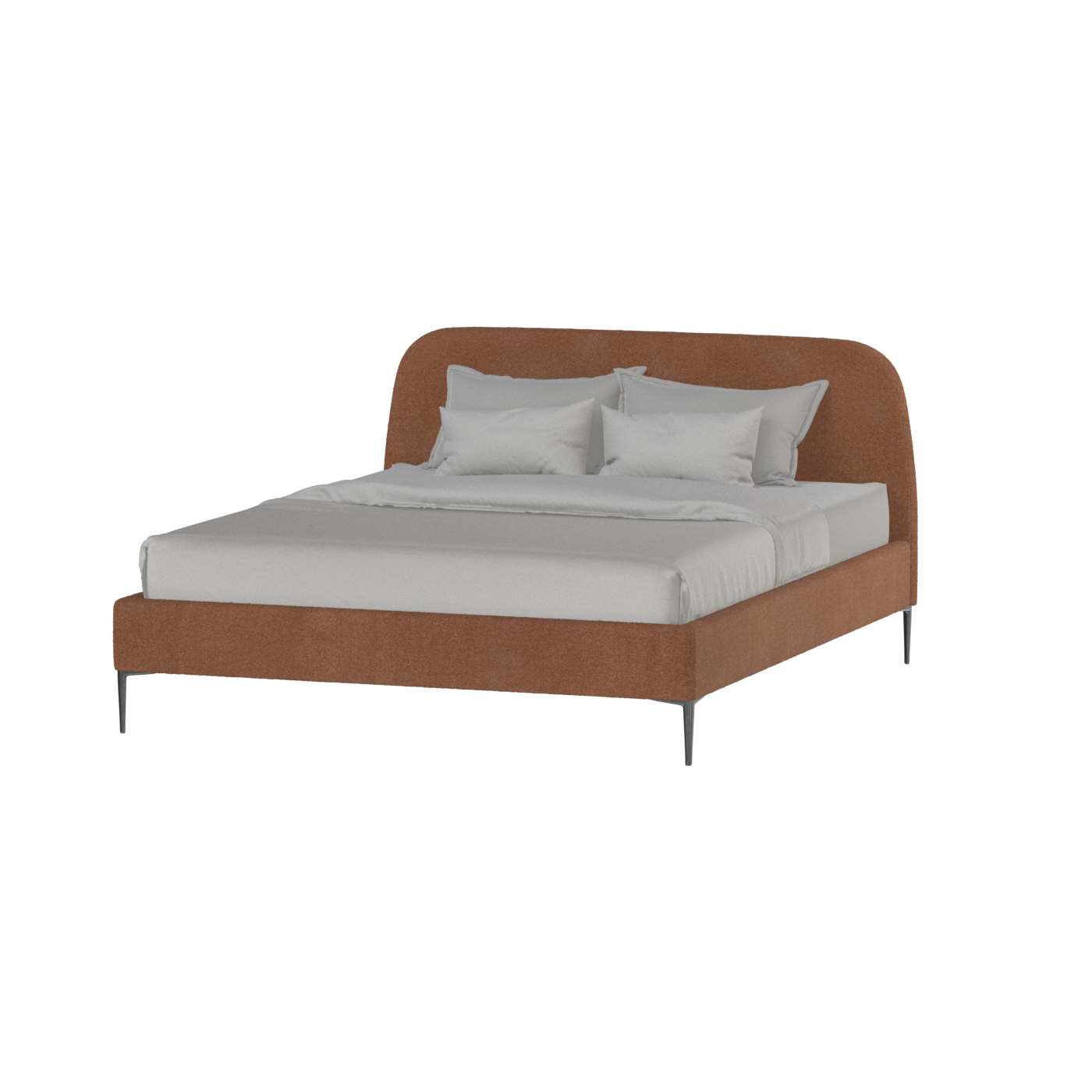 Anna Upholstered Bed with Vertical Headboard Detailing