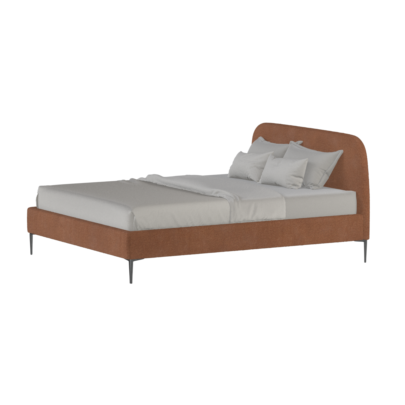 Anna Upholstered Bed with Vertical Headboard Detailing