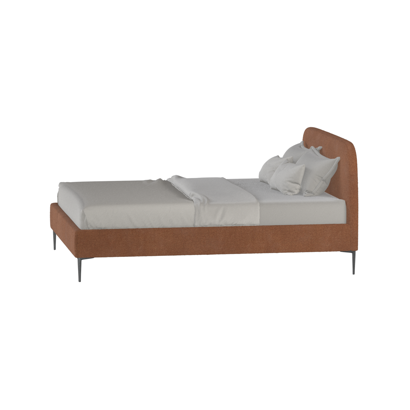 Anna Upholstered Bed with Vertical Headboard Detailing