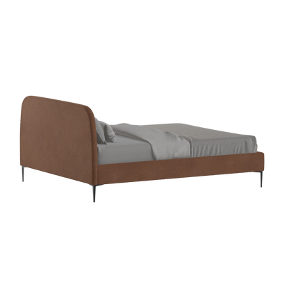 Anna Upholstered Bed with Vertical Headboard Detailing