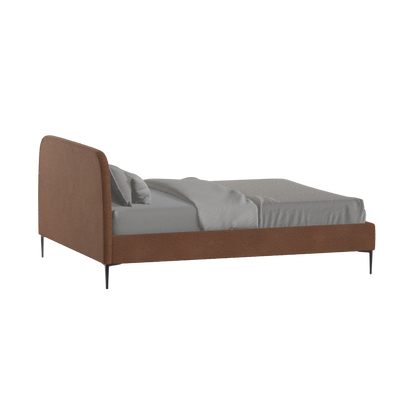 Anna Upholstered Bed with Vertical Headboard Detailing
