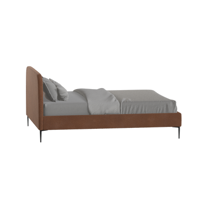 Anna Upholstered Bed with Vertical Headboard Detailing