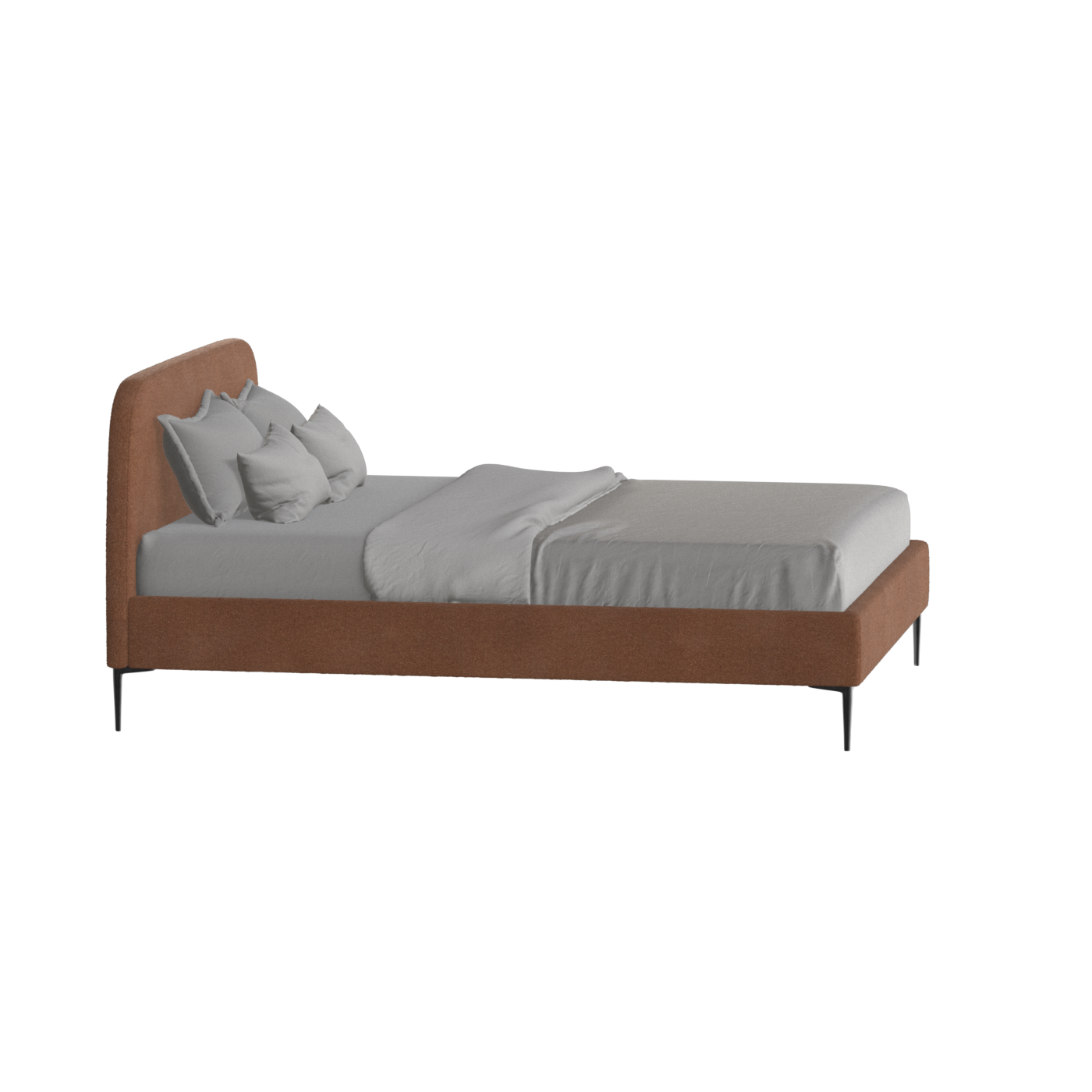 Anna Upholstered Bed with Vertical Headboard Detailing