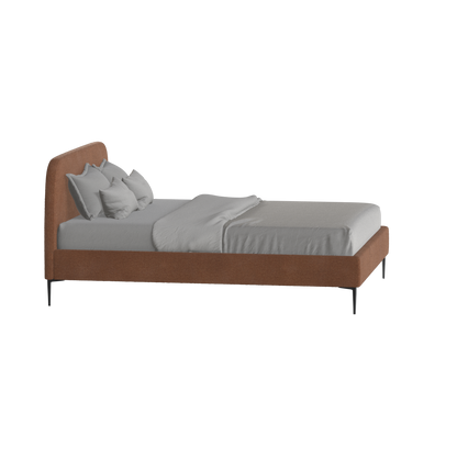 Anna Upholstered Bed with Vertical Headboard Detailing