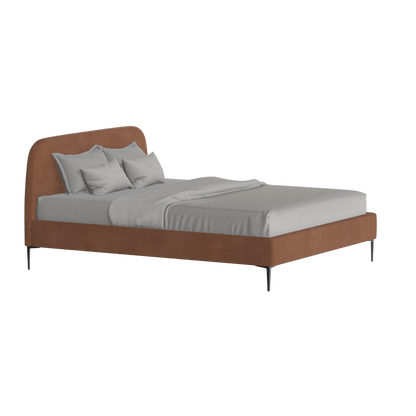 Anna Upholstered Bed with Vertical Headboard Detailing