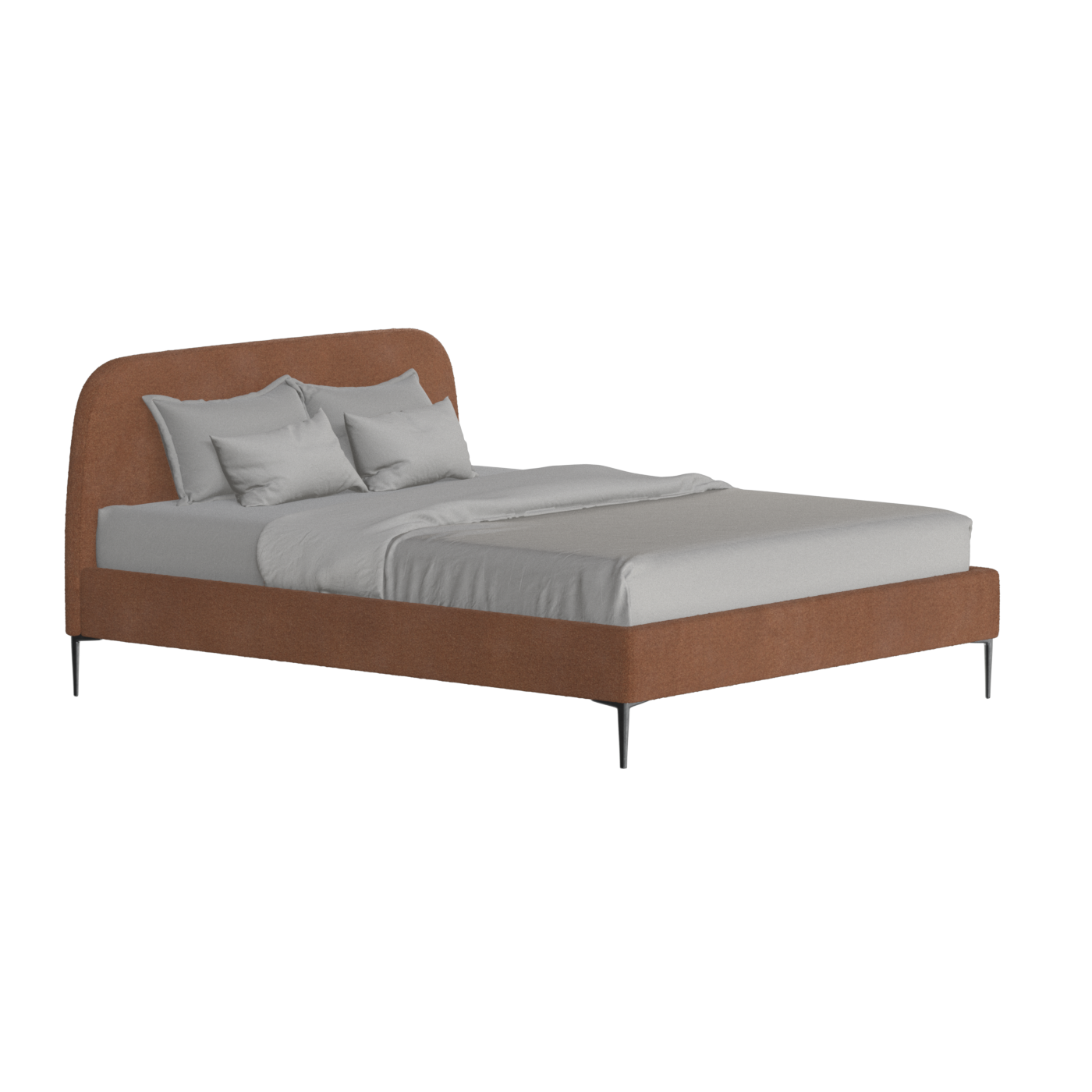 Anna Upholstered Bed with Vertical Headboard Detailing