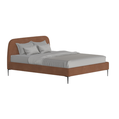 Anna Upholstered Bed with Vertical Headboard Detailing