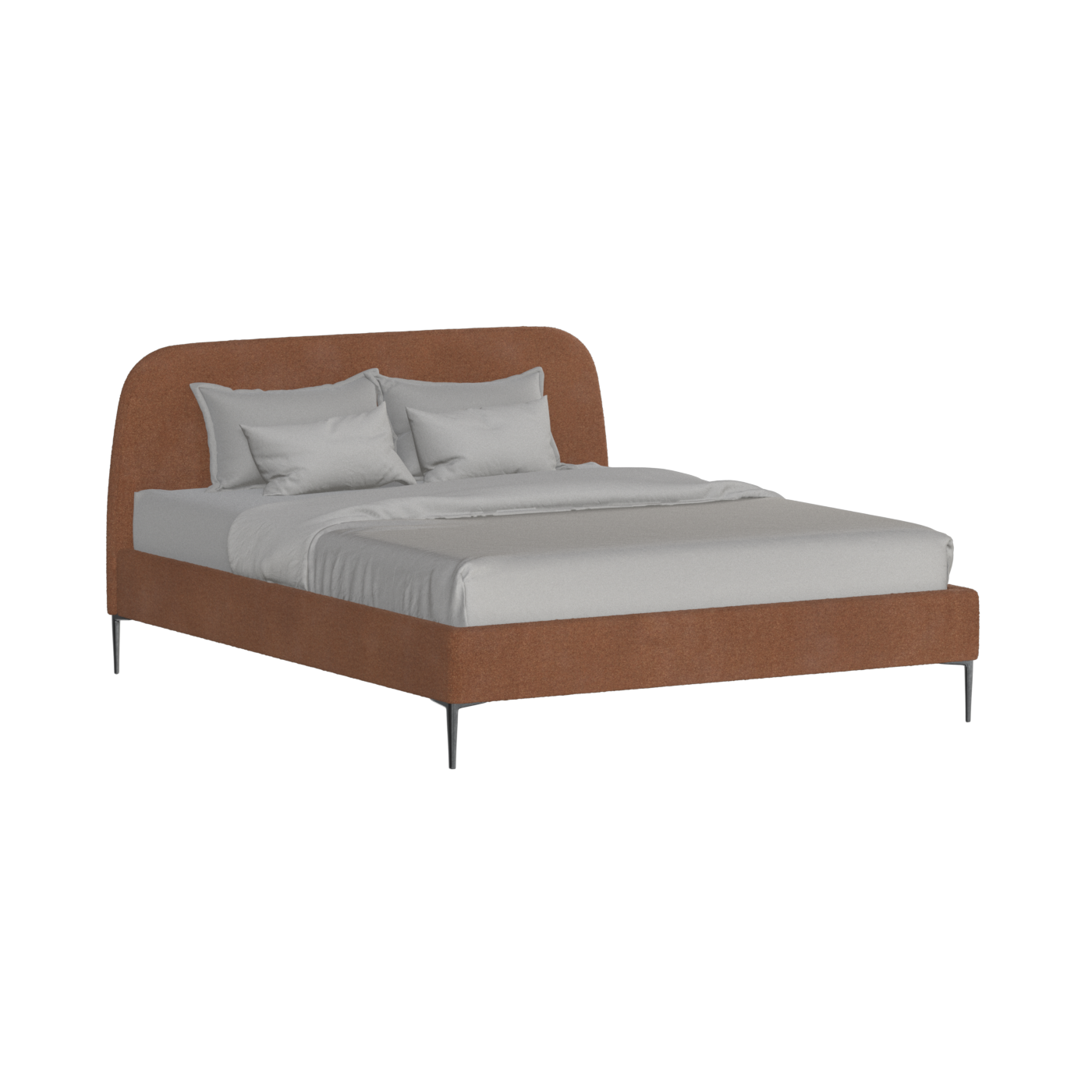 Anna Upholstered Bed with Vertical Headboard Detailing