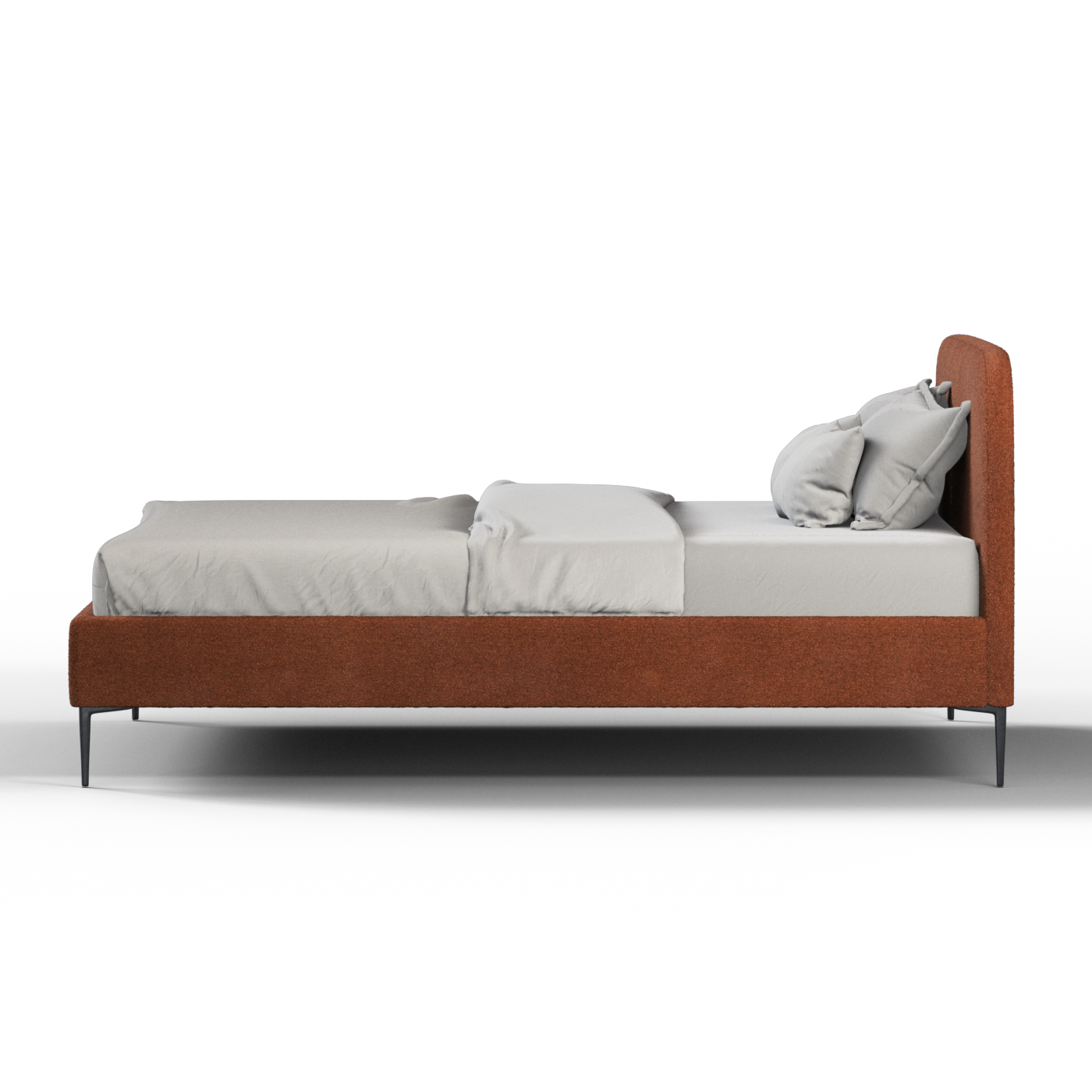 Anna Upholstered Bed with Vertical Headboard Detailing