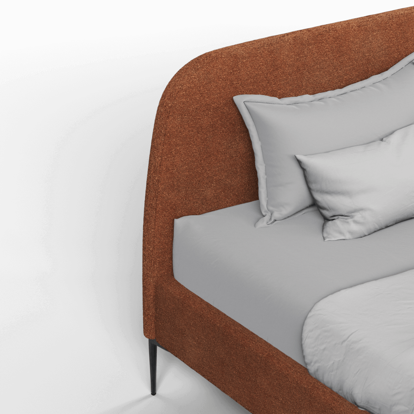 Anna Upholstered Bed with Vertical Headboard Detailing