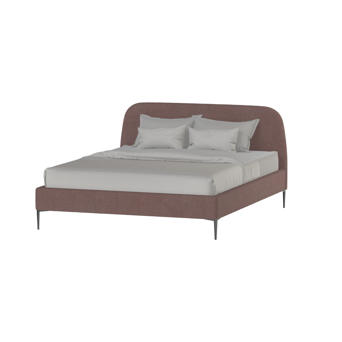 Anna Upholstered Bed with Vertical Headboard Detailing