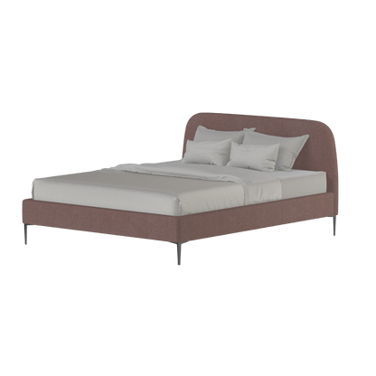 Anna Upholstered Bed with Vertical Headboard Detailing